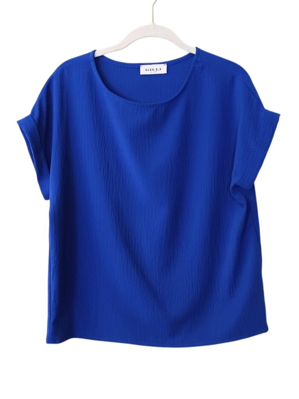 Women's Gilli Blue Short Sleeve Blouse Size Small